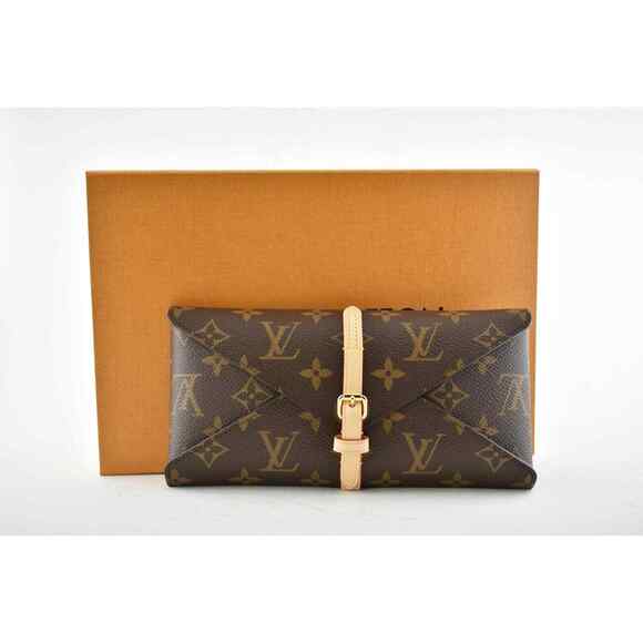 Louis Vuitton Metal Gold Silver Monogram Drinking Straws And Pouch Brown Case - Picture 3 of 12